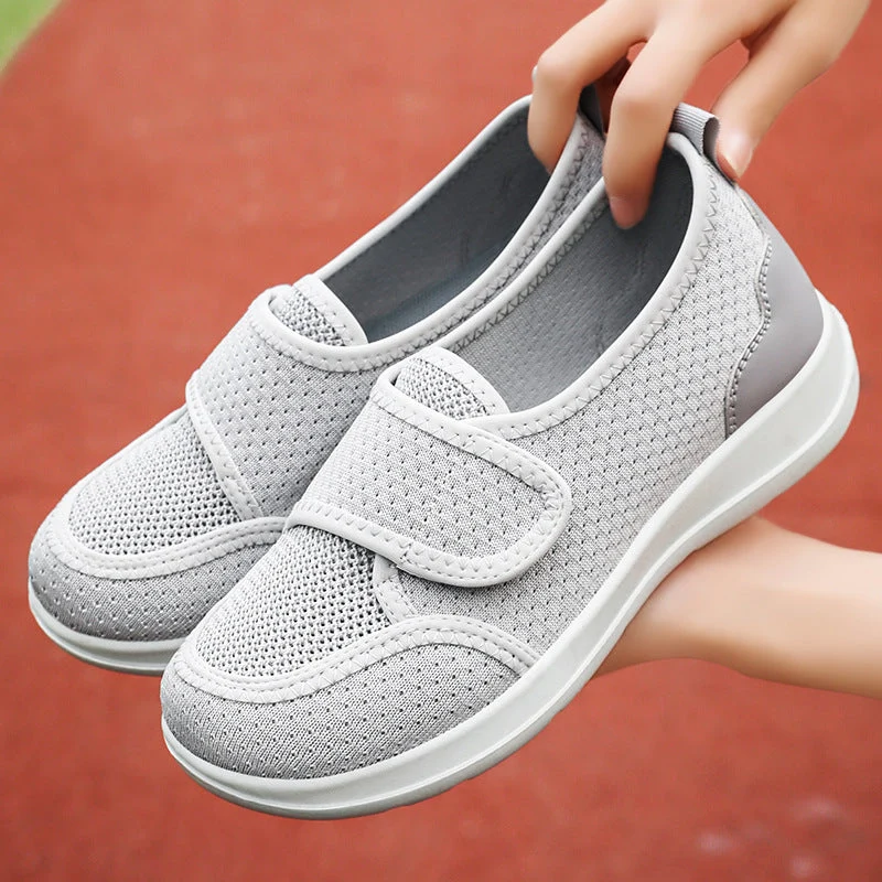 Damen Slip-On Sportliche Sneakers mit verstellbarem Klettverschluss Nord Taschen