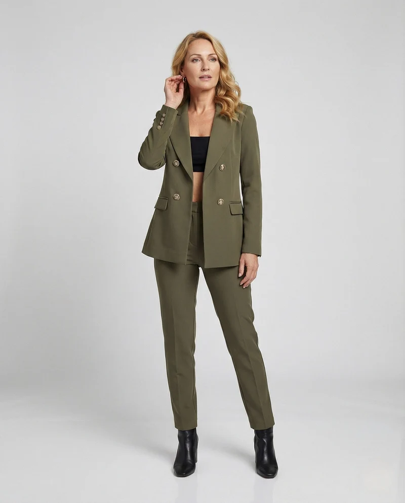 Damen Eleganter Blazer mit doppelter Knopfleiste
