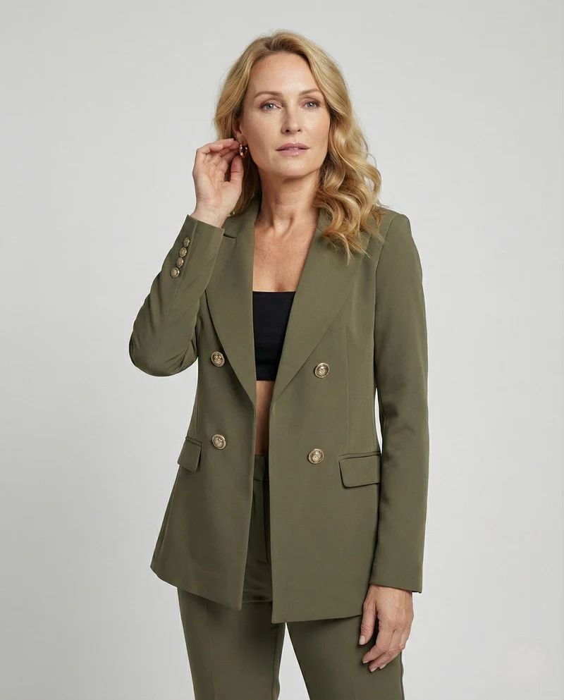 Damen Eleganter Blazer mit doppelter Knopfleiste