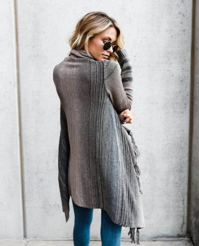 Nord Taschen | Damen Quaste Strickjacke Warm