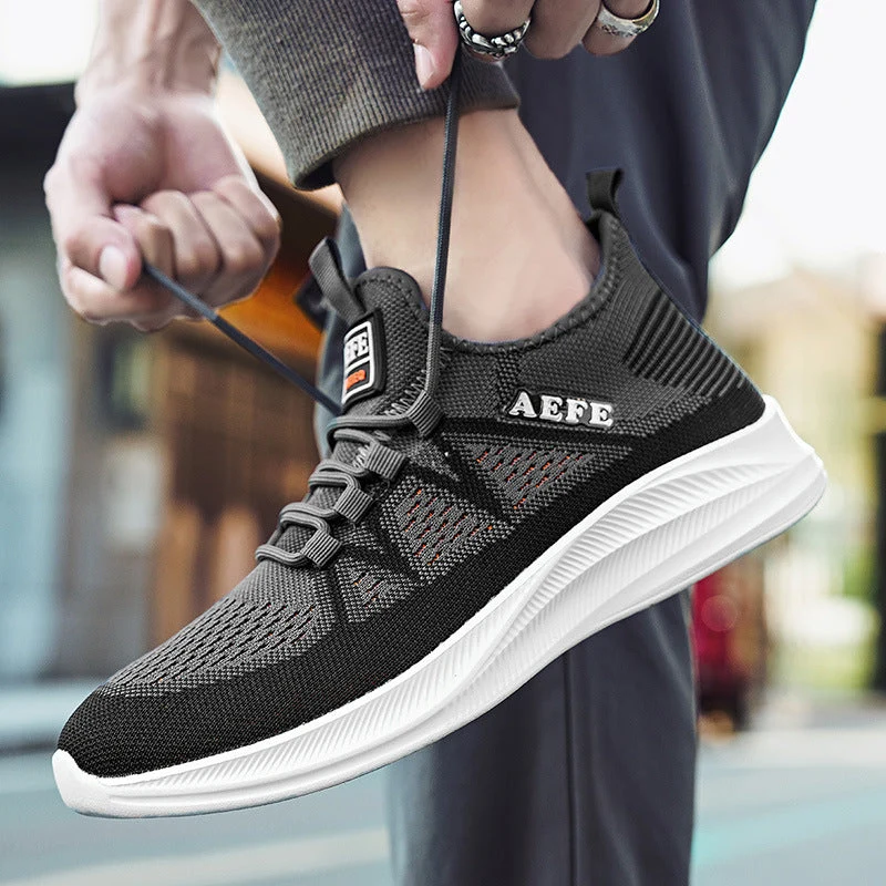 Herren Atmungsaktive Sport-Sneaker mit elastischem Schnürsystem