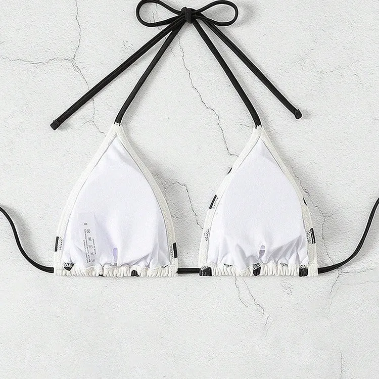 Damen Triangel-Bikinioberteil mit lässigen BindNord Taschenändern
