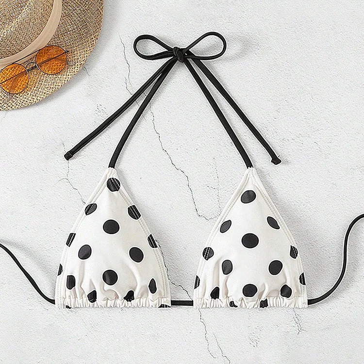 Damen Triangel-Bikinioberteil mit lässigen BindNord Taschenändern