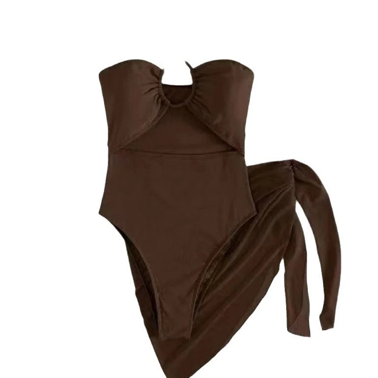 Damen Cut-Out Badeanzug mit Chic-Rock-Design und elegantem Knotendetail Nord Taschen