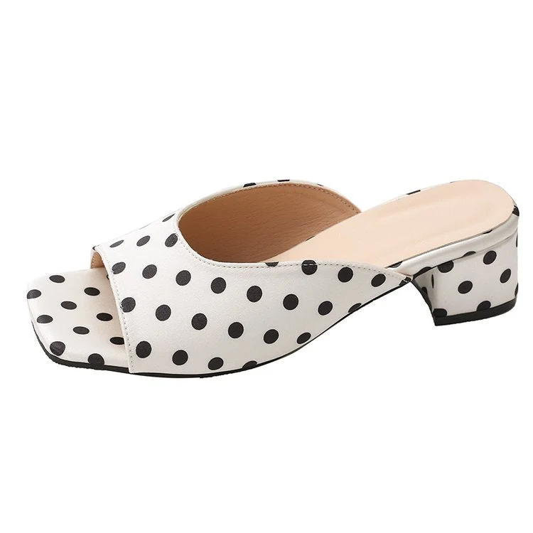Damen elegante Mules mit offenem Zehenbereich und niedrigem Blockabsatz