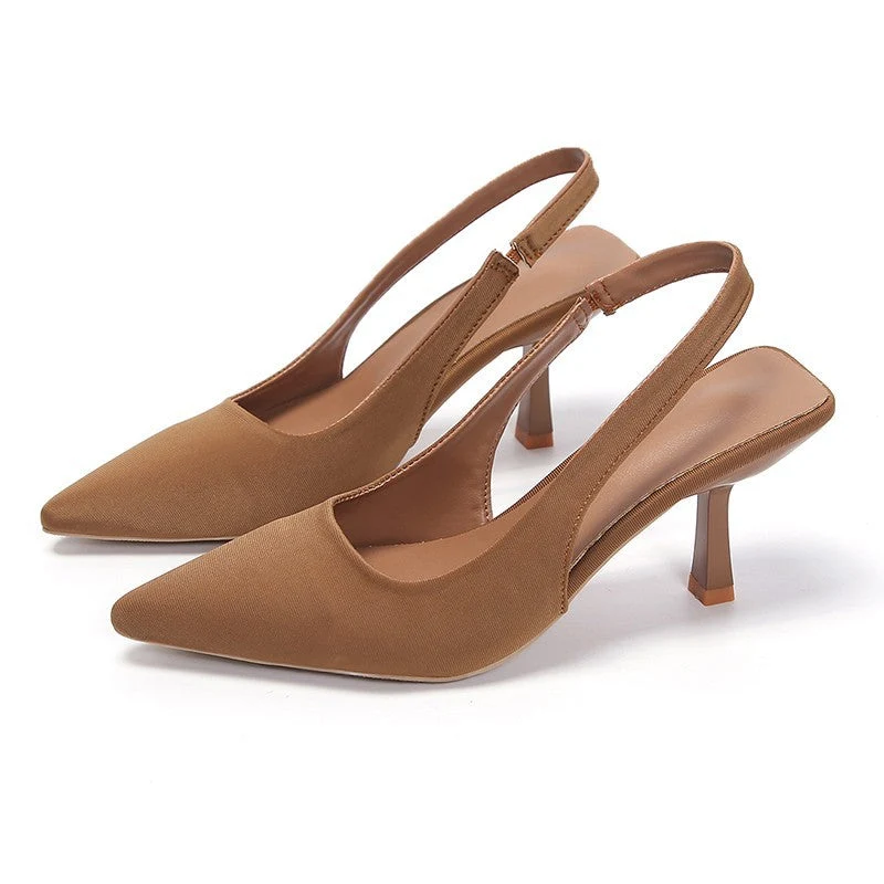 Damen Slingback-Pumps mit spitzem Design und elegantem Absatz