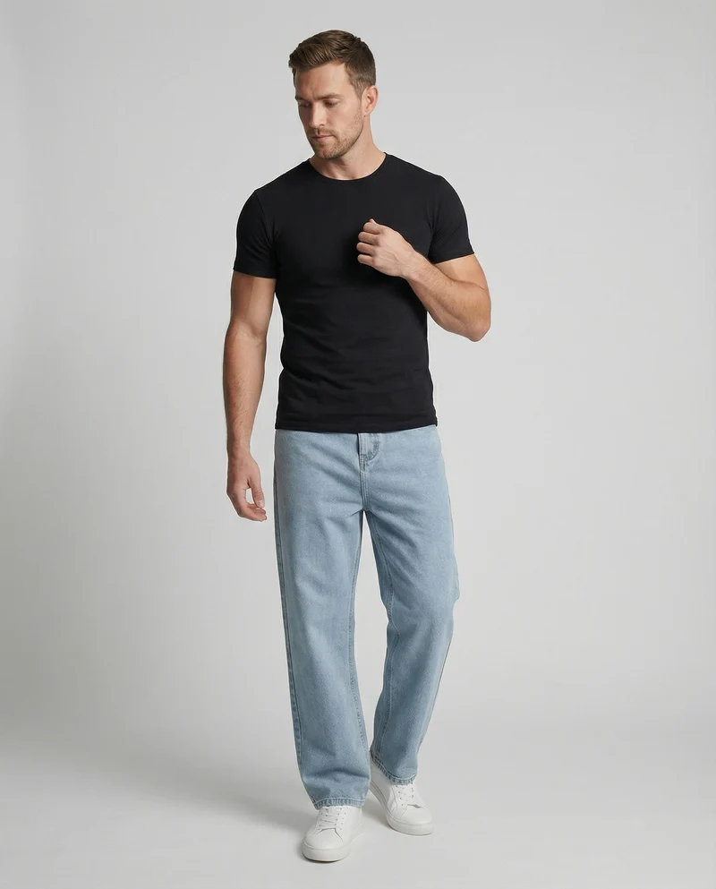 Herren Weite Vintage Jeans