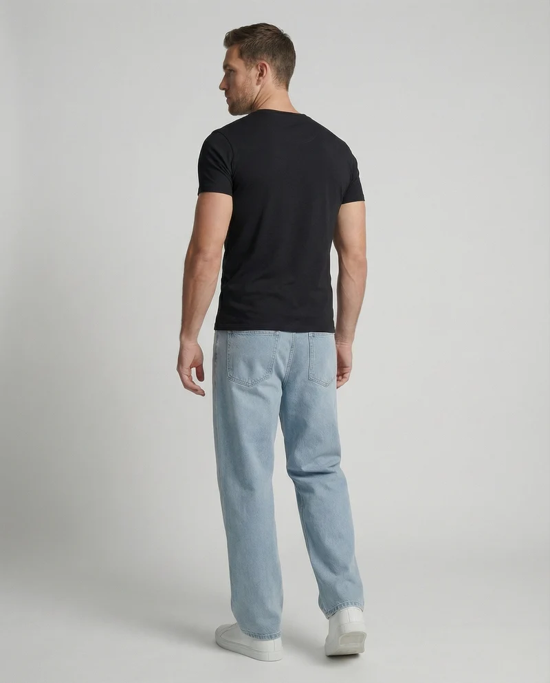 Herren Weite Vintage Jeans