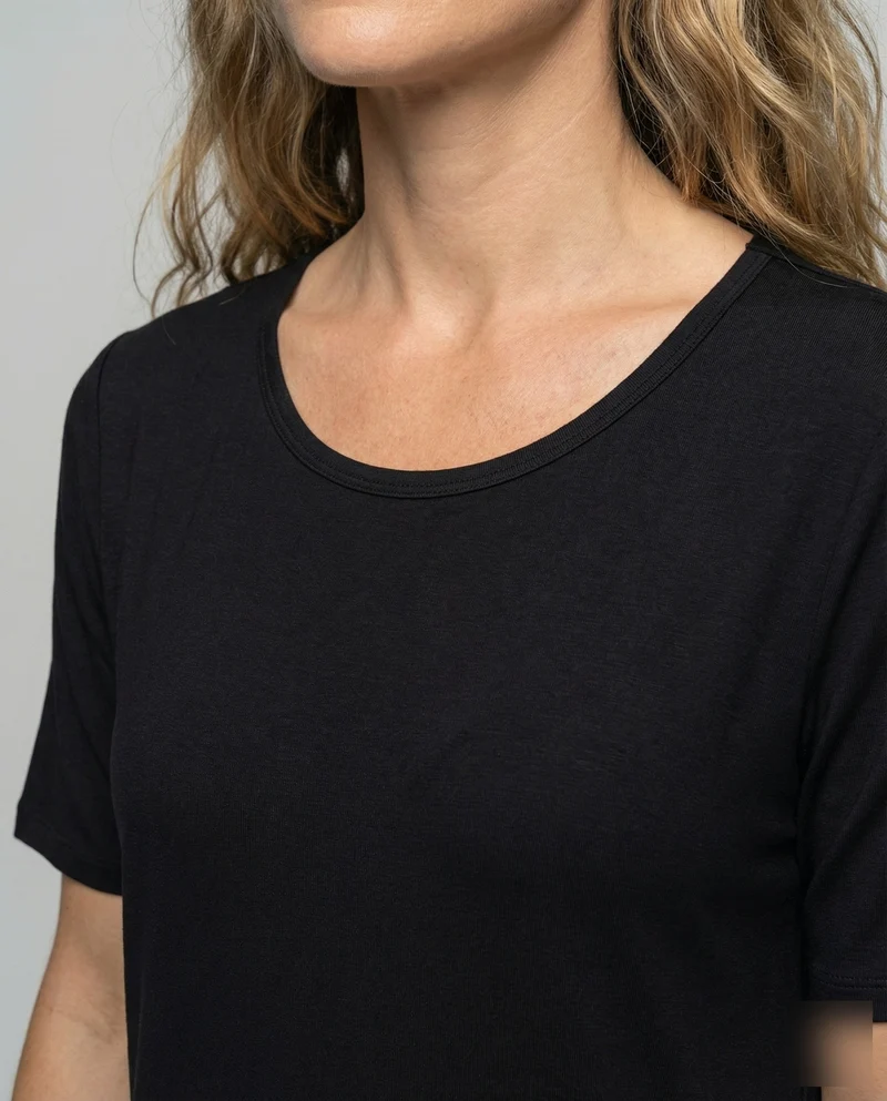 Damen knöchellanges Jersey-T-Shirt-Kleid