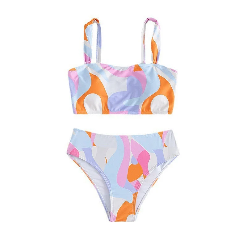 Damen Zweiteiliges Bikini-Set mit trendigem geometrischen Muster Nord Taschen