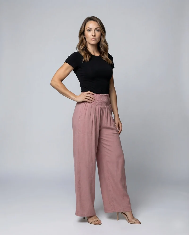 Damen Palazzo Hose Smokbund