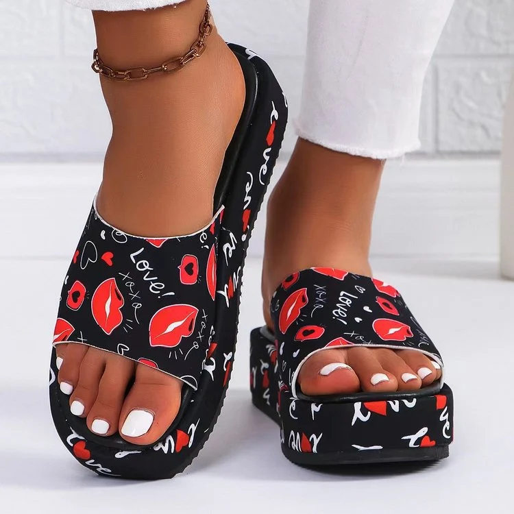 Damen Clogs mit elegantem Sonnenblumenmuster und komfortabler Plattform-Sohle Nord Taschen