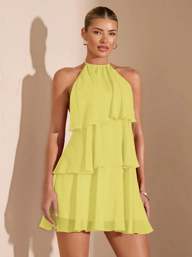 Damen Sommerliches Kleid mit raffinierten Rüschendetails Nord Taschen