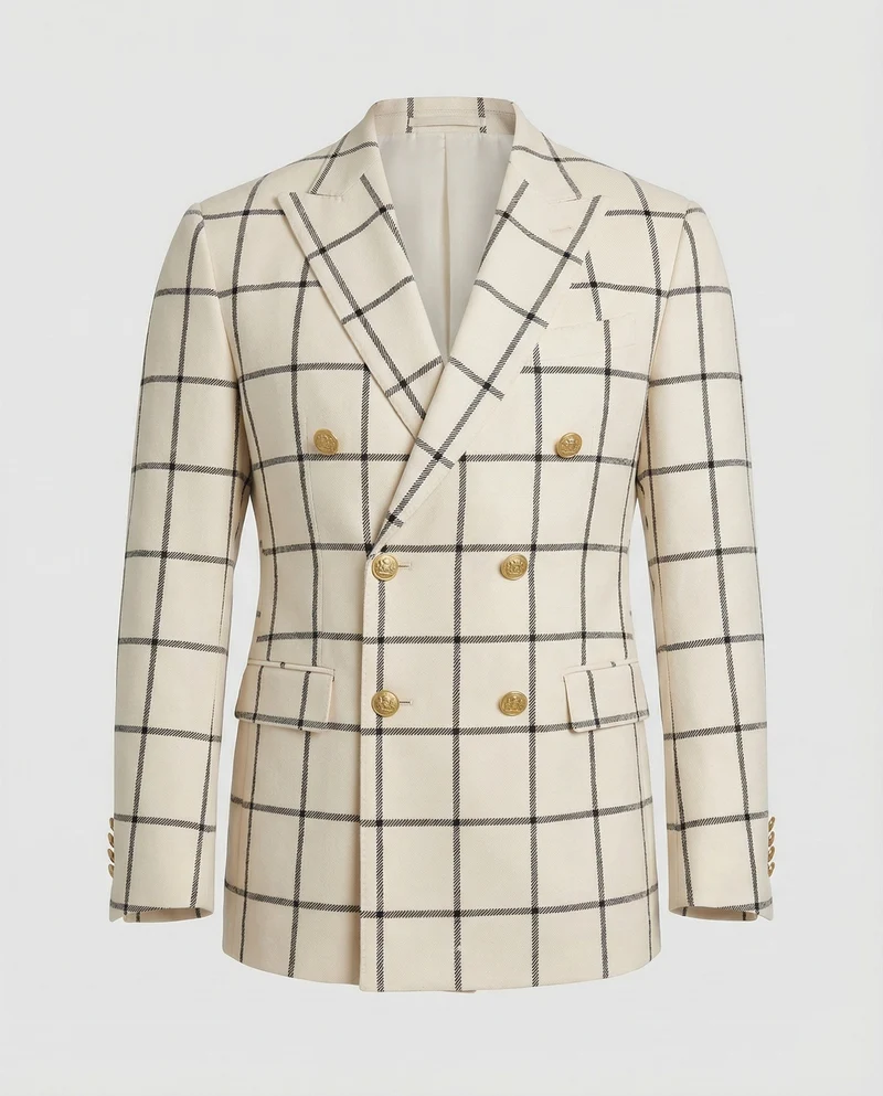 Herren Karoblazer – Herren Blazer mit doppelter Knopfleiste
