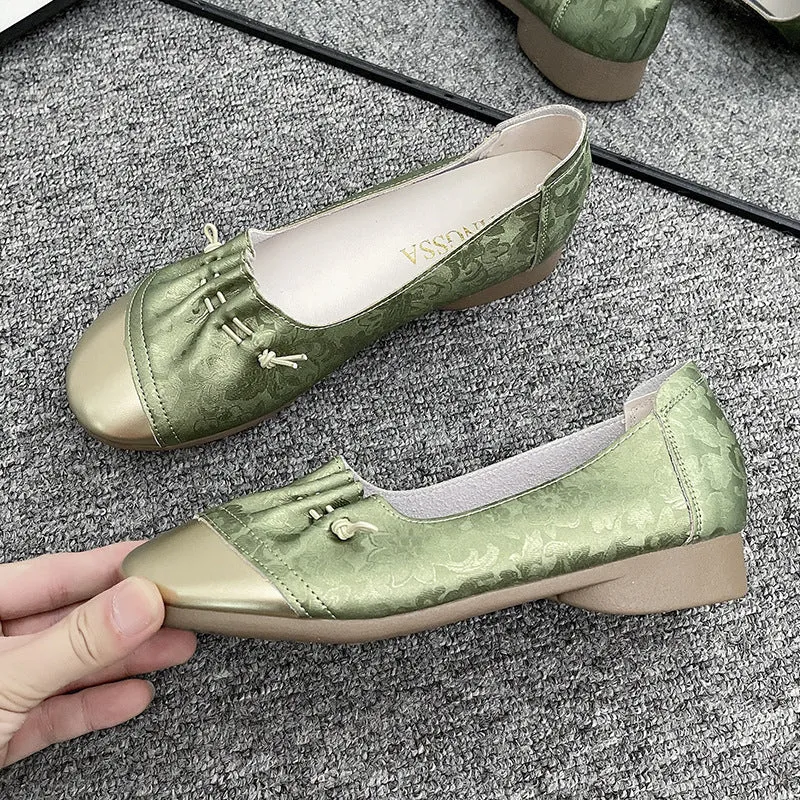 Damen elegante Ballerinas mit modischer Schleifenverzierung