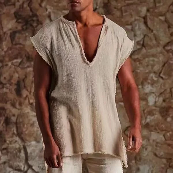 Herren lockeres Tunika-Shirt Nord Taschen