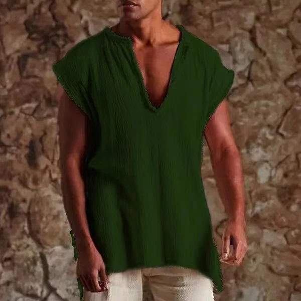 Herren lockeres Tunika-Shirt Nord Taschen