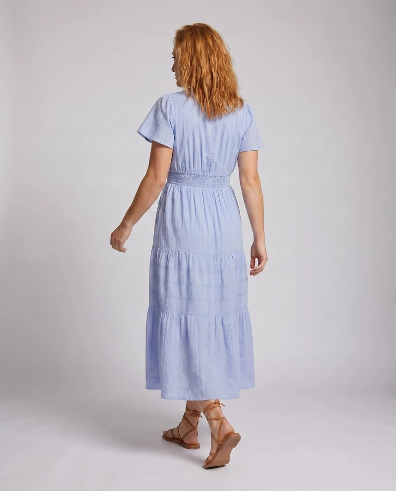 Damen Maxikleid mit fließendem Schnitt und Taschen
