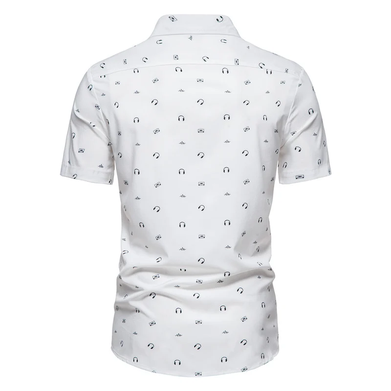 Herren Kurzarmhemd mit geometrischem Druck