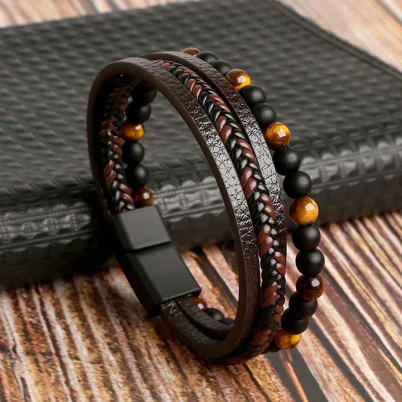 Nord Taschen | Stilvolles Lederarmband Satz für Herren