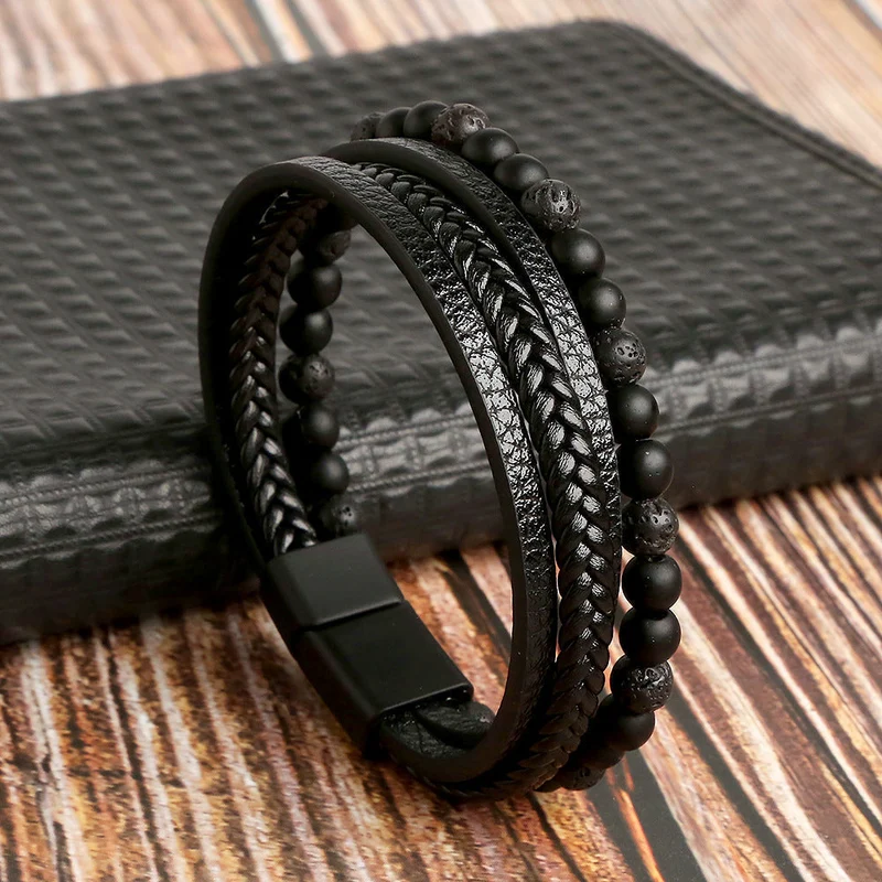 Nord Taschen | Stilvolles Lederarmband Satz für Herren