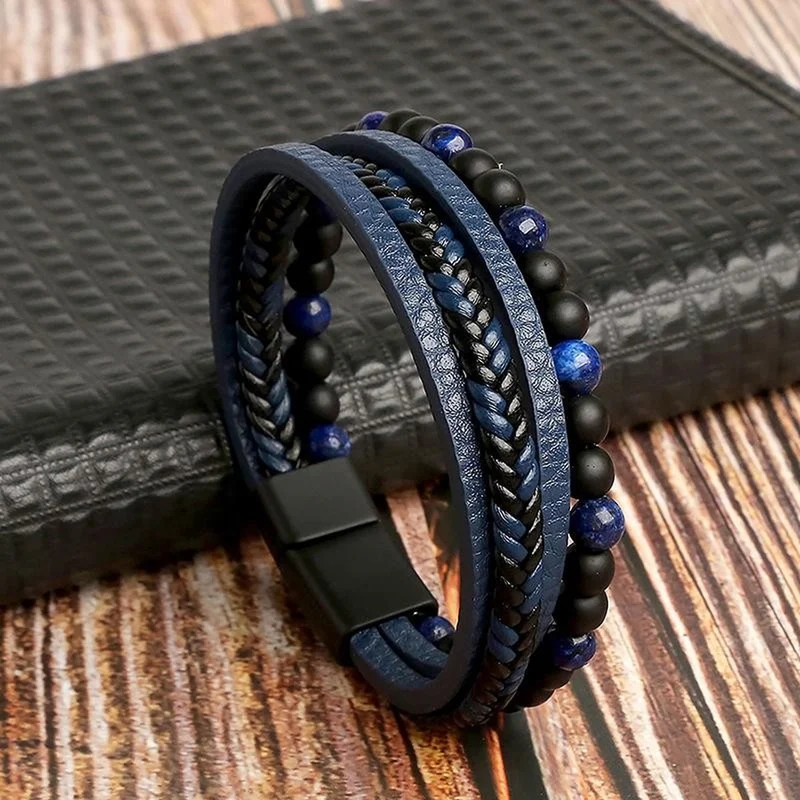 Nord Taschen | Stilvolles Lederarmband Satz für Herren