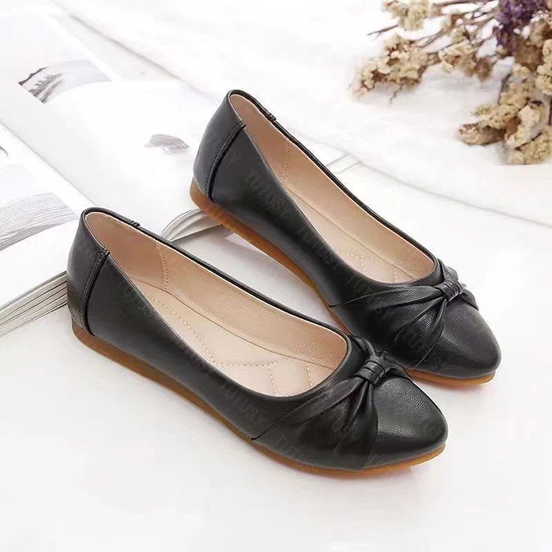 Damen Ballerinas mit modischem Knoten-Design und kuscheligem Innenfutter