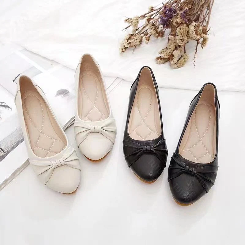 Damen Ballerinas mit modischem Knoten-Design und kuscheligem Innenfutter