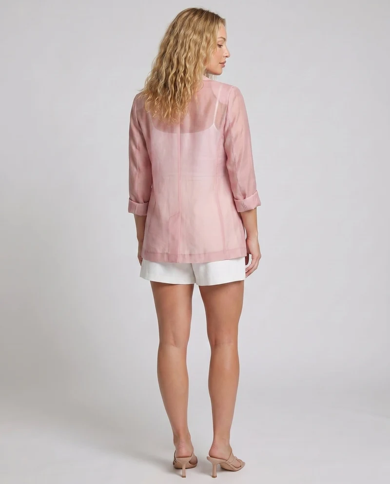Damen Elegantes Blazer-Shorts-Set mit schickem Schnitt und praktischen Details