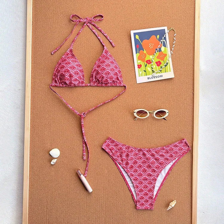 Damen Triangel-Bikini mit dekorativen Punkten Nord Taschen