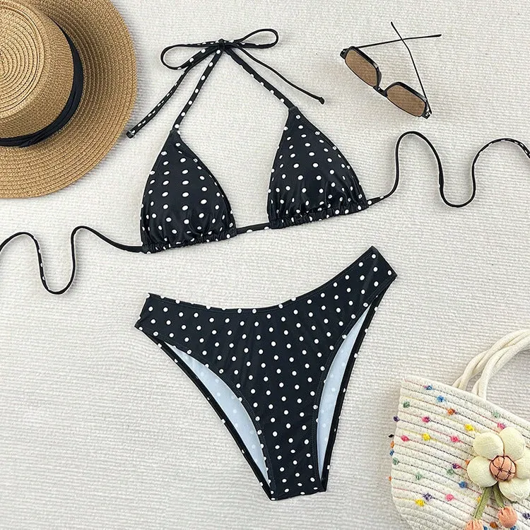 Damen Triangel-Bikini mit dekorativen Punkten Nord Taschen