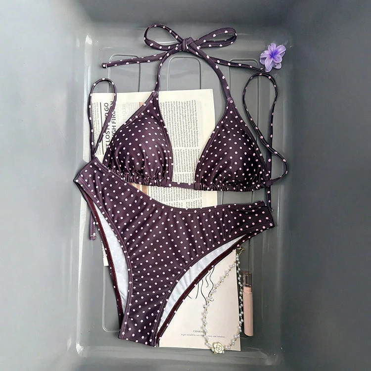 Damen Triangel-Bikini mit dekorativen Punkten Nord Taschen