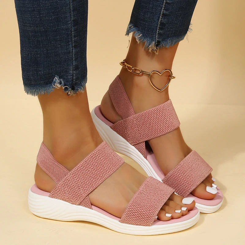 Damen Komfortable Sandalen mit elastischen Riemen Nord Taschen