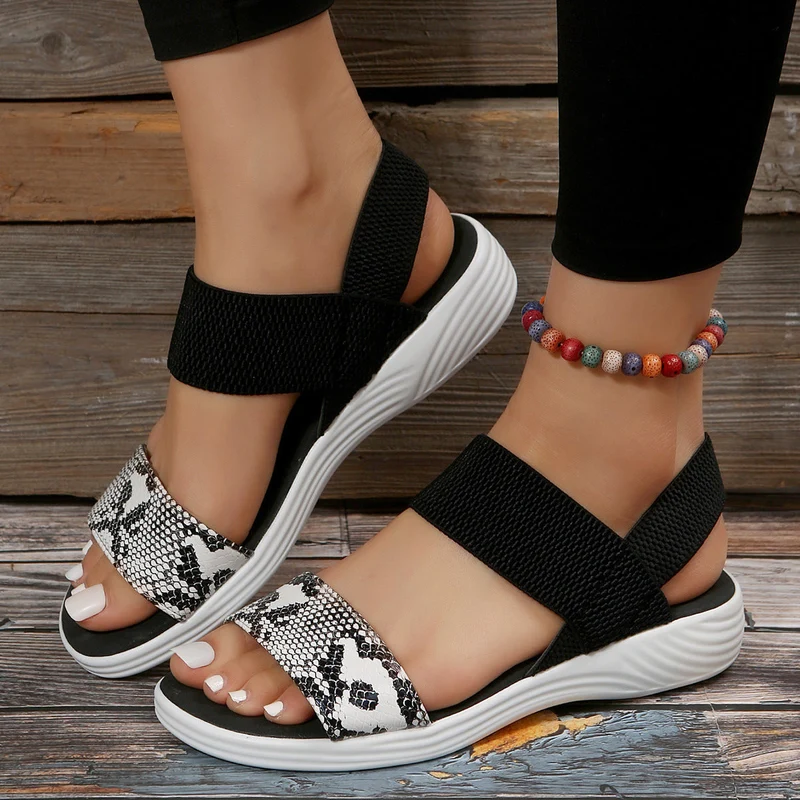 Damen Komfortable Sandalen mit elastischen Riemen Nord Taschen