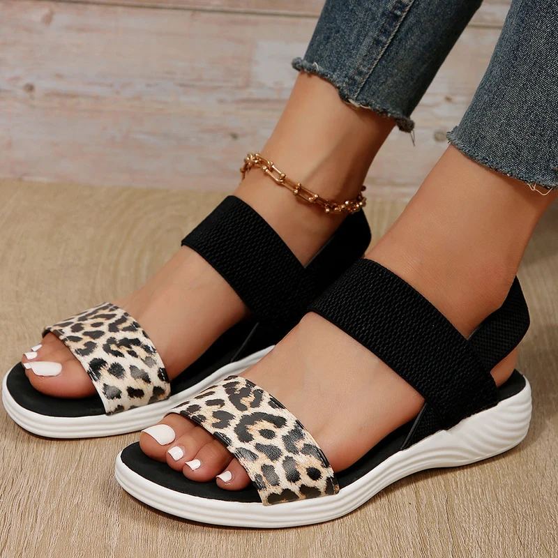 Damen Komfortable Sandalen mit elastischen Riemen Nord Taschen