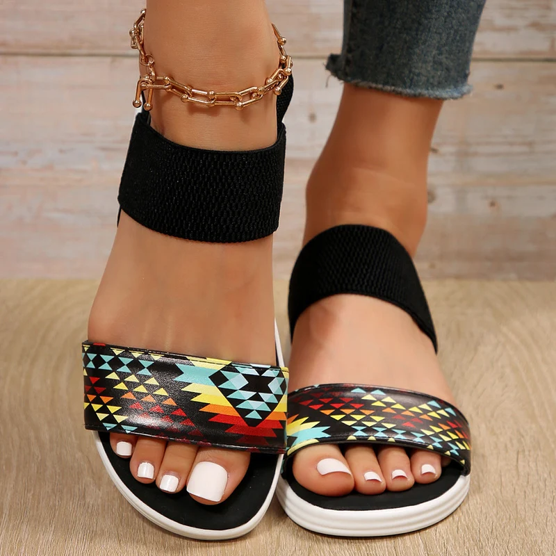 Damen Komfortable Sandalen mit elastischen Riemen Nord Taschen