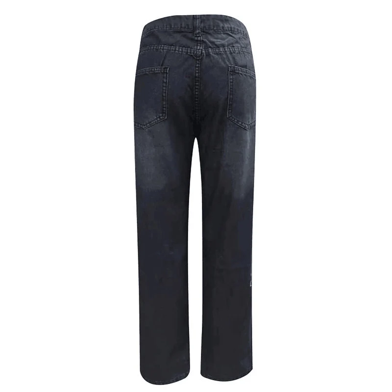 Damen High-Waist Ripped Jeans mit fransigen Details