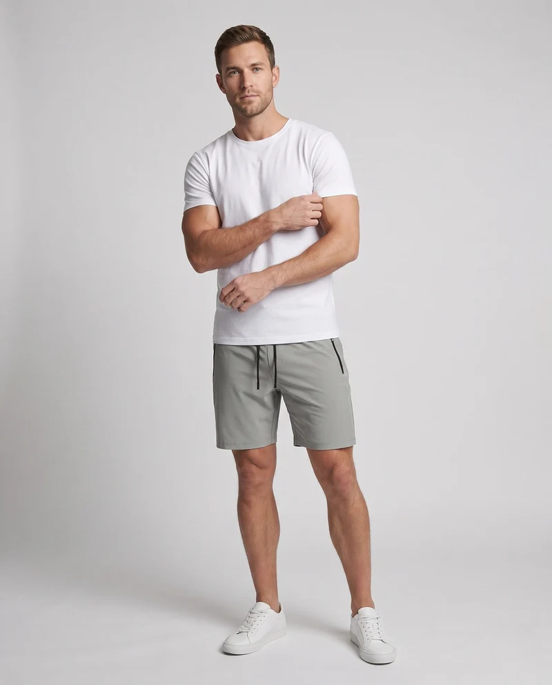 Herren sportliche Funktionsshorts mit elastischem Bund und praktischen Reißverschlusstaschen Nord Taschen