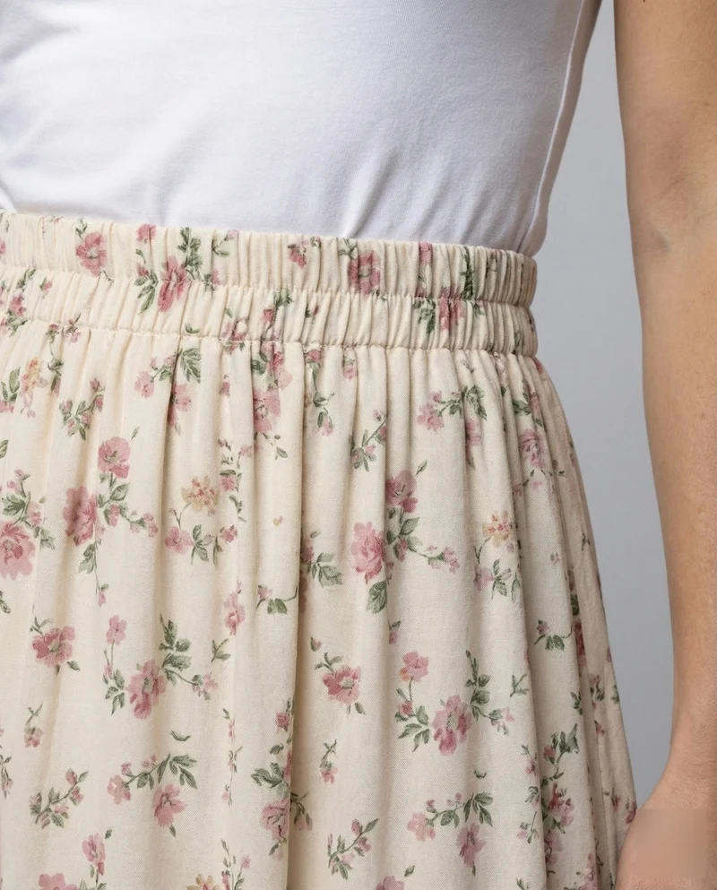Damen leichter Chiffon-Midirock in A-Linie