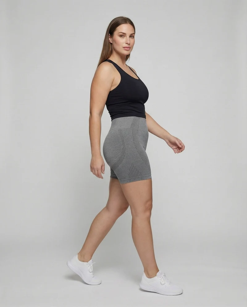 Damen nahtlose Shorts mit figurformender Stützwirkung