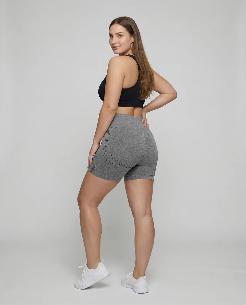 Damen nahtlose Shorts mit figurformender Stützwirkung