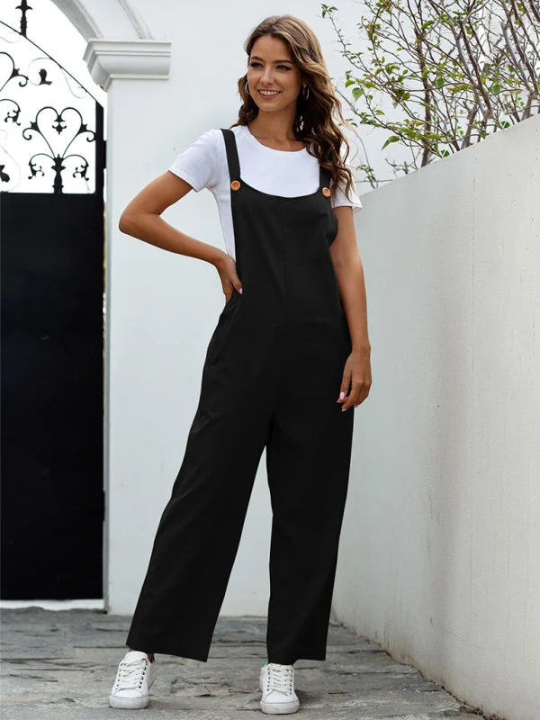 Damen GewNord Taschente Retro Lässige Lange Latzhose