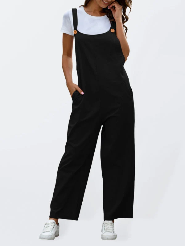Damen GewNord Taschente Retro Lässige Lange Latzhose