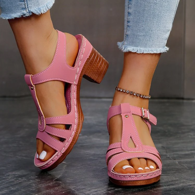Damen Komfortable Riemchen Sandalen