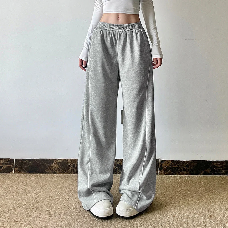 Damen Lässige Jogginghose mit weitem Schnitt und elastischem Bund
