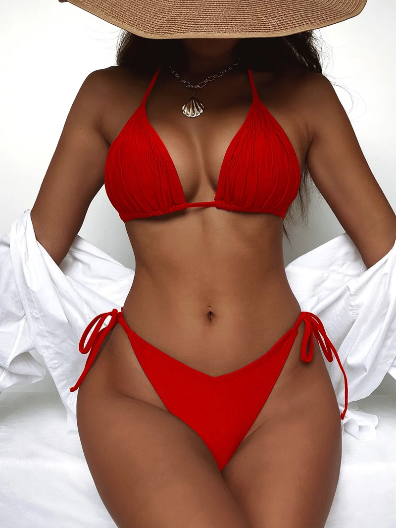 Damen Triangel-Bikini mit schmeichelndem Raffungseffekt Nord Taschen