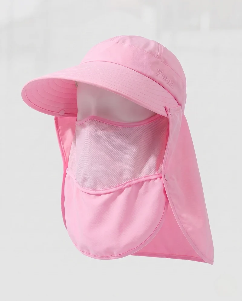 Damen UV-Schutz Hut mit Schirm und integrierter Gesichtsmaske Nord Taschen