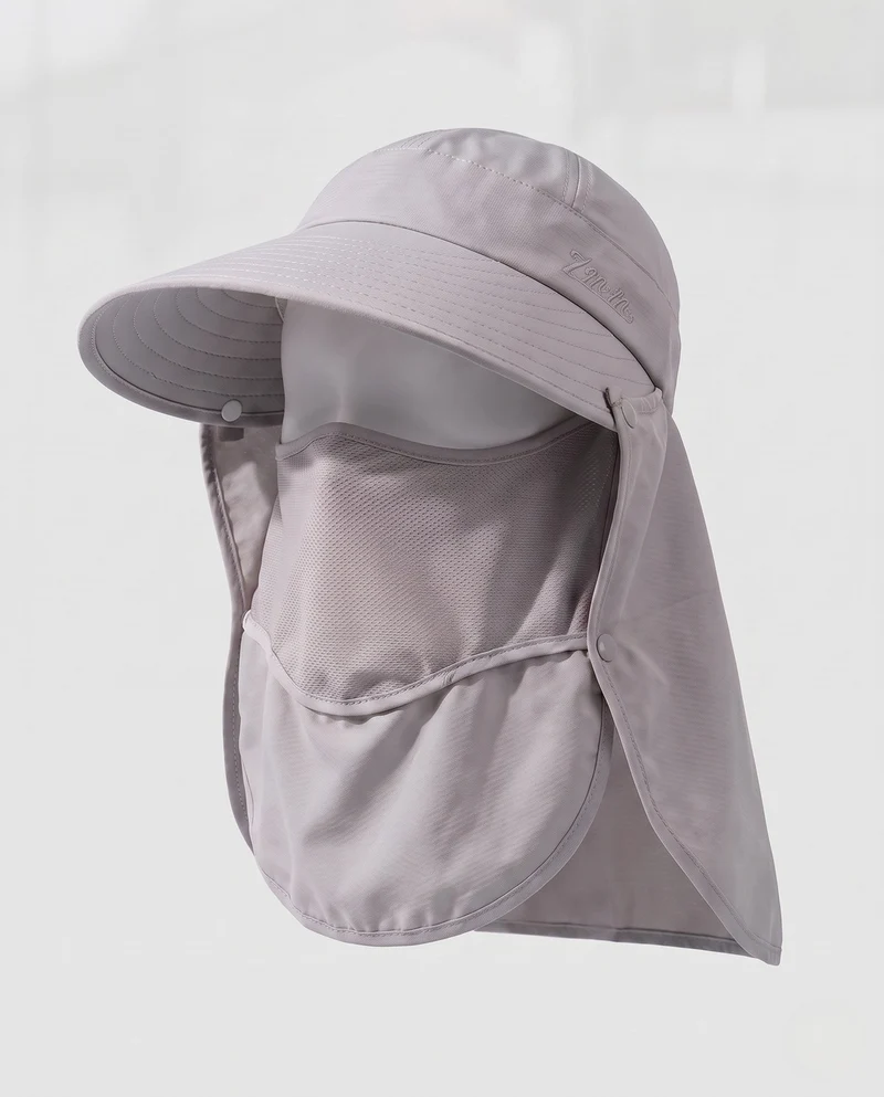 Damen UV-Schutz Hut mit Schirm und integrierter Gesichtsmaske Nord Taschen