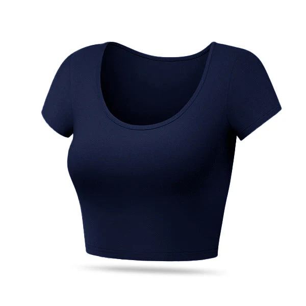 Damen Taillierte Rippstruktur MischgewNord Taschene Cropped-Top