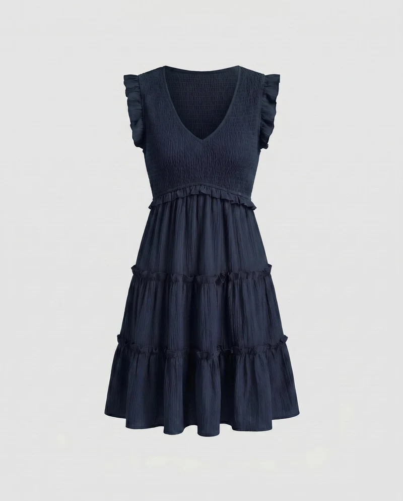 Damen Sommerkleid mit Rüschendetails von